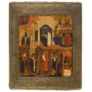 Russia, Icon - Pokrov (Protection of the Mother of God), circa mid-19th century