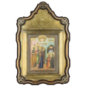 Russia, Icon The Apparition of the Virgin Mary to St. Sergius of Radonezh