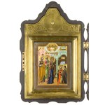 Russia, Icon The Apparition of the Virgin Mary to St. Sergius of Radonezh