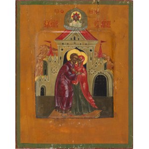 Russia, Icon of the Meeting of St. Anne and St. Joachim, ca. mid-19th century.