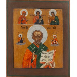 Russia, Icon of St. Nicholas the Wonderworker and the Deesis, second half of the 19th century