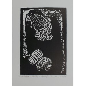 Jerzy Duda-Gracz, *A Jew with a Book* from the “Judaica” series (1964, later print)