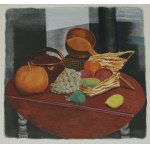 Mojżesz Kisling wg, Martwa natura na stoliku( z albumu „L'épopée bohémienne, Aux dépens d'un amateur”, Héron de Villefosse, Paris, 1959)