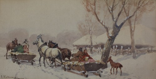 Adam Setkowicz, Wyjazd saniami na targ