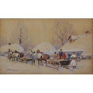 Adam Setkowicz, Scene in Front of the Inn