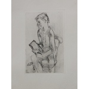 Eugeniusz Zak, Chlapec s harmonikou (z diela „La porte Lourde. Poémes en prose de René Morand, kresby mimo textu od Eugéne Zaka“, Paríž 1929)