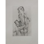 Eugeniusz Zak, Chłopiec z harmonią(z „La porte Lourde. Poémes en prose de René Morand, dessins hors-texte par Eugéne Zak”, Paris 1929)