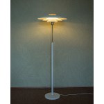 Floor lamp—dish-shaped, Belid, Denmark, 1970s–1980s.