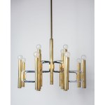 A mid-century-style chandelier designed by Gaetano Sciolari, Italy, 1970s.