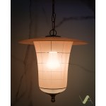 A ceiling lamp made entirely of powder-pink glass. 1950s/1960s.