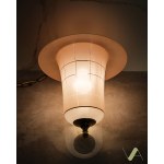 A ceiling lamp made entirely of powder-pink glass. 1950s/1960s.