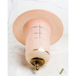 A ceiling lamp made entirely of powder-pink glass. 1950s/1960s.