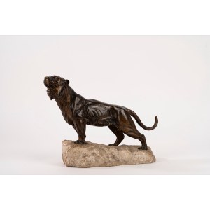 French school, early 20th century, bronze tiger
