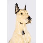 Grande sculpture en céramique représentant un grand danois