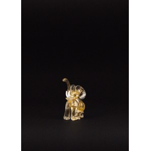 Murano glass elephant with aventurine, probably by Ercole Barovier, 1950s