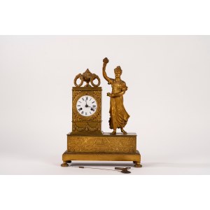 Gilded bronze pendulum clock, 19th century