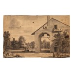 École italienne du XIXe siècle, lot de neuf dessins représentant des vues et des paysages
