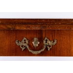 Eighteenth-century-style game table with a book-shaped top. 19th century.