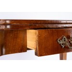 Eighteenth-century-style game table with a book-shaped top. 19th century.