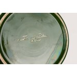 Glazed ceramic container with lid, Rometti Umbertide, 1940s