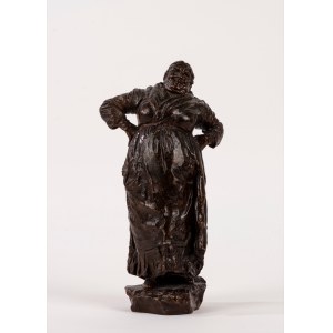 Salvatore de Simone (Naples, 1867–1896), a bronze sculpture depicting an elderly commoner