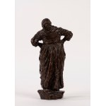 Salvatore de Simone (Naples, 1867–1896), a bronze sculpture depicting an elderly commoner
