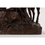 French School, 19th century, *Bronze Flute Player*, *Idylle*