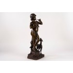 French School, 19th century, *Bronze Flute Player*, *Idylle*