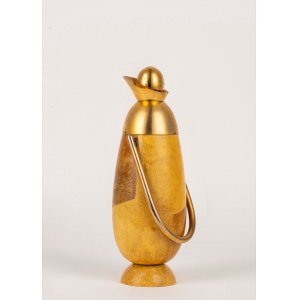 Pourer in lacquered parchment and brass, Aldo Tura, 1950s
