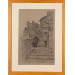 Ettore Ferrari (Rome, 1845–1929), Glimpse of Olevano Romano