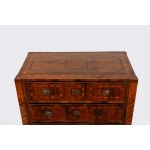 Louis XVI-style inlaid wooden chest of drawers