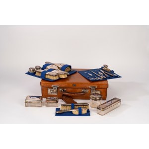 900 Silver Dressing Table Set, Grassi Napoli
