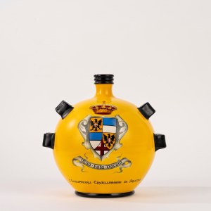 CERAMICHE GALVANI, (Pordenone, 1811) Polychrome ceramic vase for the Saluzzo Cavalry