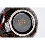 Small glazed ceramic vases with Art Deco motifs