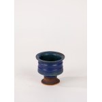 Blue ceramic cup, Annikki Hovisaari for Arabia Ceramiche, circa 1950