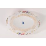 Polychrome porcelain candy dish with lid, Volkstedt, 20th century