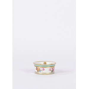 Polychrome porcelain inkwell, Limoges, France
