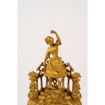 Gilded bronze pendulum clock, 19th century