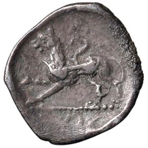 Greek coins - CAMPANIA Phistelia - Obolo (circa 325-275 a.C.) Te...