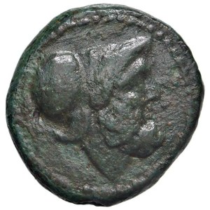 Greek Coins - BRUTTIUM Petelia - AE (circa 216–204 BC) Head and...