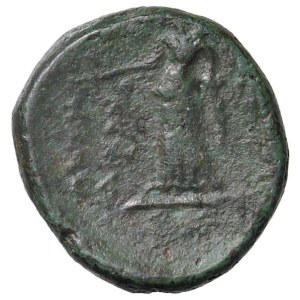 Greek Coins - BRUTTIUM Petelia - AE (circa 216–204 BC) Head and...