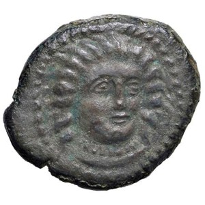 Greek Coins - SICILY Motya - AE (c. 400–397 B.C.) Head of a nymph...