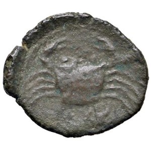 Greek Coins - SICILY Motya - AE (c. 400–397 B.C.) Head of a nymph...