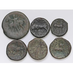 Greek coins - Set of six coins as shown in the photo...