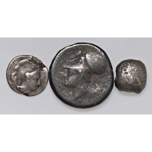 Greek coins - Set of two coins as shown in the photo, plus one additional coin ...