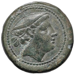 Römische Münzen der Republik – Anonyme Münzen – Unze (217–215 v. Chr.) Kopf des Merkur in…