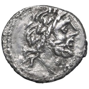 Roman Coins of the Republic - Cloulia - T. Cloulius - Quinario (98 B.C.) Head...