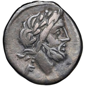Roman Coins of the Republic - Cloulia - T. Cloulius - Quinario (98 B.C.) Head...