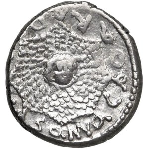Roman coins Republic - Cordia - Mn. Cordius Rufus - Denario (46 a.C.) Elm...