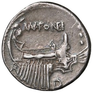 Roman Coins of the Republic - Fonteia - Man. Fonteius - Denarius (114–113 B.C.) T...